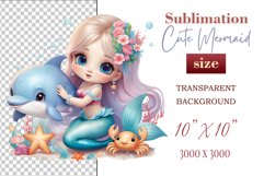Explore our delightful mermaid watercolor clipart, perfect for invitations, greeting cards, scrapbooking, and seasonal crafts. Ideal for sublimation designs on transparent backgrounds, as well as birthday cards, T-shirt designs, children&#039;s prints and deco