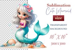 Explore our delightful mermaid watercolor clipart, perfect for invitations, greeting cards, scrapbooking, and seasonal crafts. Ideal for sublimation designs on transparent backgrounds, as well as birthday cards, T-shirt designs, children&#039;s prints and deco
