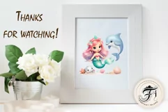 Explore our delightful mermaid watercolor clipart, perfect for invitations, greeting cards, scrapbooking, and seasonal crafts. Ideal for sublimation designs on transparent backgrounds, as well as birthday cards, T-shirt designs, children's prints and deco