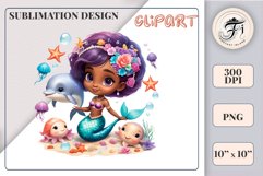 Explore our delightful mermaid watercolor clipart, perfect for invitations, greeting cards, scrapbooking, and seasonal crafts. Ideal for sublimation designs on transparent backgrounds, as well as birthday cards, T-shirt designs, children&#039;s prints and deco