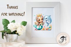 Explore our delightful mermaid watercolor clipart, perfect for invitations, greeting cards, scrapbooking, and seasonal crafts. Ideal for sublimation designs on transparent backgrounds, as well as birthday cards, T-shirt designs, children&#039;s prints and deco