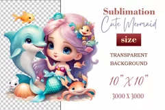 Explore our delightful mermaid watercolor clipart, perfect for invitations, greeting cards, scrapbooking, and seasonal crafts. Ideal for sublimation designs on transparent backgrounds, as well as birthday cards, T-shirt designs, children's prints and deco