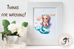 Explore our delightful mermaid watercolor clipart, perfect for invitations, greeting cards, scrapbooking, and seasonal crafts. Ideal for sublimation designs on transparent backgrounds, as well as birthday cards, T-shirt designs, children&#039;s prints and deco