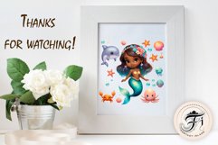 Explore our delightful mermaid watercolor clipart, perfect for invitations, greeting cards, scrapbooking, and seasonal crafts. Ideal for sublimation designs on transparent backgrounds, as well as birthday cards, T-shirt designs, children&#039;s prints and deco