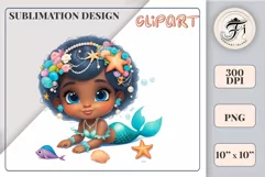 Explore our delightful mermaid watercolor clipart, perfect for invitations, greeting cards, scrapbooking, and seasonal crafts. Ideal for sublimation designs on transparent backgrounds, as well as birthday cards, T-shirt designs, children's prints and deco