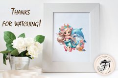 Explore our delightful mermaid watercolor clipart, perfect for invitations, greeting cards, scrapbooking, and seasonal crafts. Ideal for sublimation designs on transparent backgrounds, as well as birthday cards, T-shirt designs, children&#039;s prints and deco