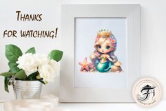 Explore our delightful mermaid watercolor clipart, perfect for invitations, greeting cards, scrapbooking, and seasonal crafts. Ideal for sublimation designs on transparent backgrounds, as well as birthday cards, T-shirt designs, children&#039;s prints and deco