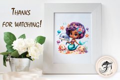 Explore our delightful mermaid watercolor clipart, perfect for invitations, greeting cards, scrapbooking, and seasonal crafts. Ideal for sublimation designs on transparent backgrounds, as well as birthday cards, T-shirt designs, children&#039;s prints and deco