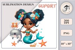 Explore our delightful mermaid watercolor clipart, perfect for invitations, greeting cards, scrapbooking, and seasonal crafts. Ideal for sublimation designs on transparent backgrounds, as well as birthday cards, T-shirt designs, children&#039;s prints and deco