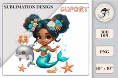 Explore our delightful mermaid watercolor clipart, perfect for invitations, greeting cards, scrapbooking, and seasonal crafts. Ideal for sublimation designs on transparent backgrounds, as well as birthday cards, T-shirt designs, children's prints and deco
