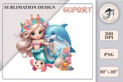 Explore our delightful mermaid watercolor clipart, perfect for invitations, greeting cards, scrapbooking, and seasonal crafts. Ideal for sublimation designs on transparent backgrounds, as well as birthday cards, T-shirt designs, children&#039;s prints and deco