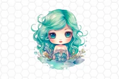 Cute Mermaid Watercolor Cliparts