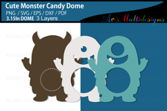 Cute Monster Candy Dome SVG Product Image 3