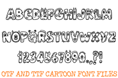 Cute Monsters Cartoon Font Letters Typography Hand Drawn ABC Product Image 2