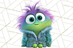 Cute Cartoon Monsters Clipart PNG Halloween Sitting Monsters Product Image 2