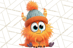 Cute Cartoon Monsters Clipart PNG Halloween Sitting Monsters Product Image 4