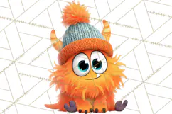 Cute Cartoon Monsters Clipart PNG Halloween Sitting Monsters Product Image 4