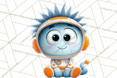 Cute Cartoon Monsters Clipart PNG Halloween Sitting Monsters Product Image 5