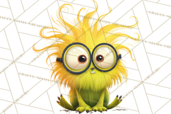 Cute Cartoon Monsters Clipart PNG Halloween Sitting Monsters Product Image 2