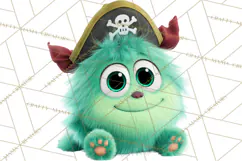 Cute Cartoon Monsters Clipart PNG Halloween Sitting Monsters Product Image 5