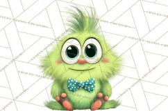 Cute Cartoon Monsters Clipart PNG Halloween Sitting Monsters Product Image 2