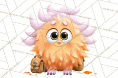 Cute Cartoon Monsters Clipart PNG Halloween Sitting Monsters Product Image 3