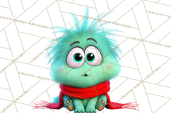 Cute Cartoon Monsters Clipart PNG Halloween Sitting Monsters Product Image 5