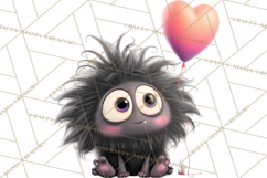 Cute Cartoon Monsters Clipart PNG Halloween Sitting Monsters Product Image 2