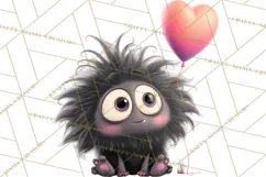 Cute Cartoon Monsters Clipart PNG Halloween Sitting Monsters Product Image 2