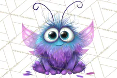 Cute Cartoon Monsters Clipart PNG Halloween Sitting Monsters Product Image 5