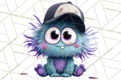 Cute Cartoon Monsters Clipart PNG Halloween Sitting Monsters Product Image 4