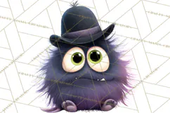 Cute Cartoon Monsters Clipart PNG Halloween Sitting Monsters Product Image 5