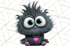 Cute Cartoon Monsters Clipart PNG Halloween Sitting Monsters Product Image 5