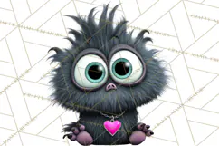 Cute Cartoon Monsters Clipart PNG Halloween Sitting Monsters Product Image 5