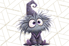 Cute Cartoon Monsters Clipart PNG Halloween Sitting Monsters Product Image 4