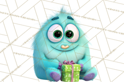 Cute Cartoon Monsters Clipart PNG Halloween Sitting Monsters Product Image 5