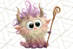 Cute Cartoon Monsters Clipart PNG Halloween Sitting Monsters Product Image 2