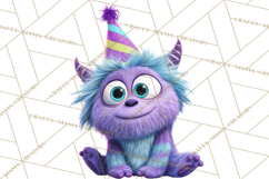 Cute Cartoon Monsters Clipart PNG Halloween Sitting Monsters Product Image 5