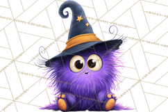Cute Cartoon Monsters Clipart PNG Halloween Sitting Monsters Product Image 3
