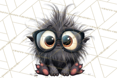 Cute Cartoon Monsters Clipart PNG Halloween Sitting Monsters Product Image 5