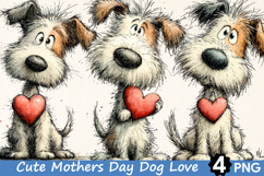 Cute Mother's Day Dog Love clipart Product Image 1