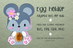 Cute Mouse. Easter Egg Holder Template for cutting machines