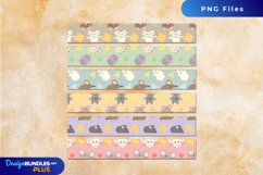 Cute Mouse with Vintage Color Seamless Pattern Stripe Product Image 1