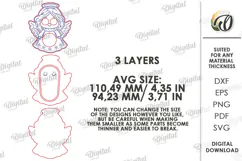 Angel Moving Eyes Toy Laser Cut. Interactive Kids Toy SVG Product Image 2
