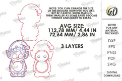 Christmas Elf Moving Eyes Toy Laser Cut. Kids Toy SVG Product Image 2