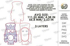Nutcracker Moving Eyes Toy Laser Cut. Kids Toy SVG Product Image 2