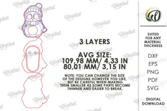 Penguin Moving Eyes Toy Laser Cut. Interactive Kids Toy SVG Product Image 2