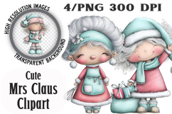 Cute Mrs Claus Clipart Sublimation Product Image 1