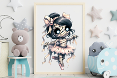 Cute Mummy Ballerina PNG Clipart Bundle 37 Halloween Images Product Image 4