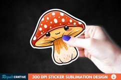 Cute Mushroom Animal Sticker Clipart, Sticker PNG Clipart Product Image 1